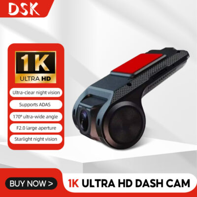Portable Recorder USB Dash Cam 170° Wide-Angle Car Camera Recorder Waterproof Night Vision Car DVR Driving Recorder