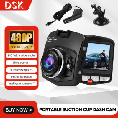 Portable Dash Cam with Suction Cup Night Vision Dashcam Vehicle Recorder Car Front Mini Camera Car DVR Car Accessories