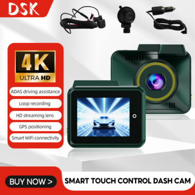 4K Smart Dash Cam Touch Control Dual Car DVR WiFi GPS Tracking ADAS G-Sensor Dash Camera Night Vision Vehicle Recorder