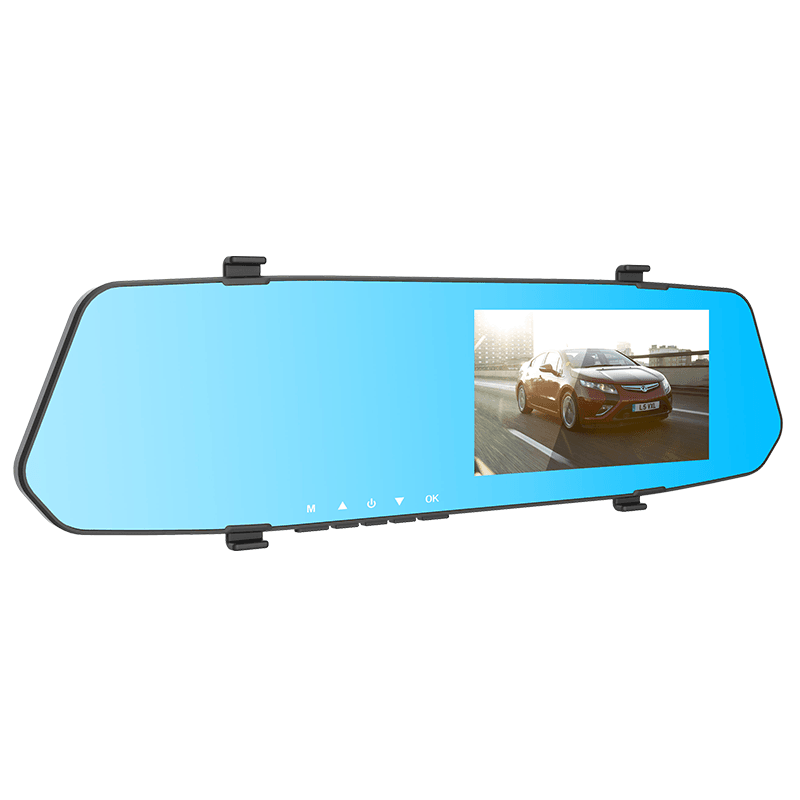 DANSKER AS1 Dash cam Dual-Channel Rearview Mirror Dash Cam with 4.3" IPS Display