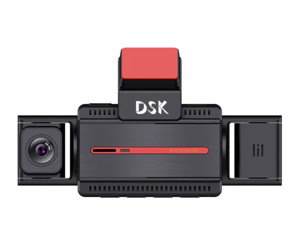 4K Three-Channel Dash Cam with 360° Rotatable Lenses