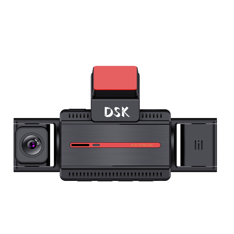 DANSKER S66 Dash cam 4K Three-Channel Dash Cam with 360° Rotatable Lenses