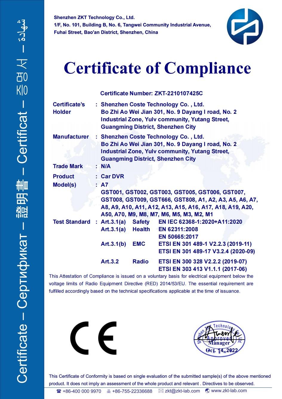 CE Certificate