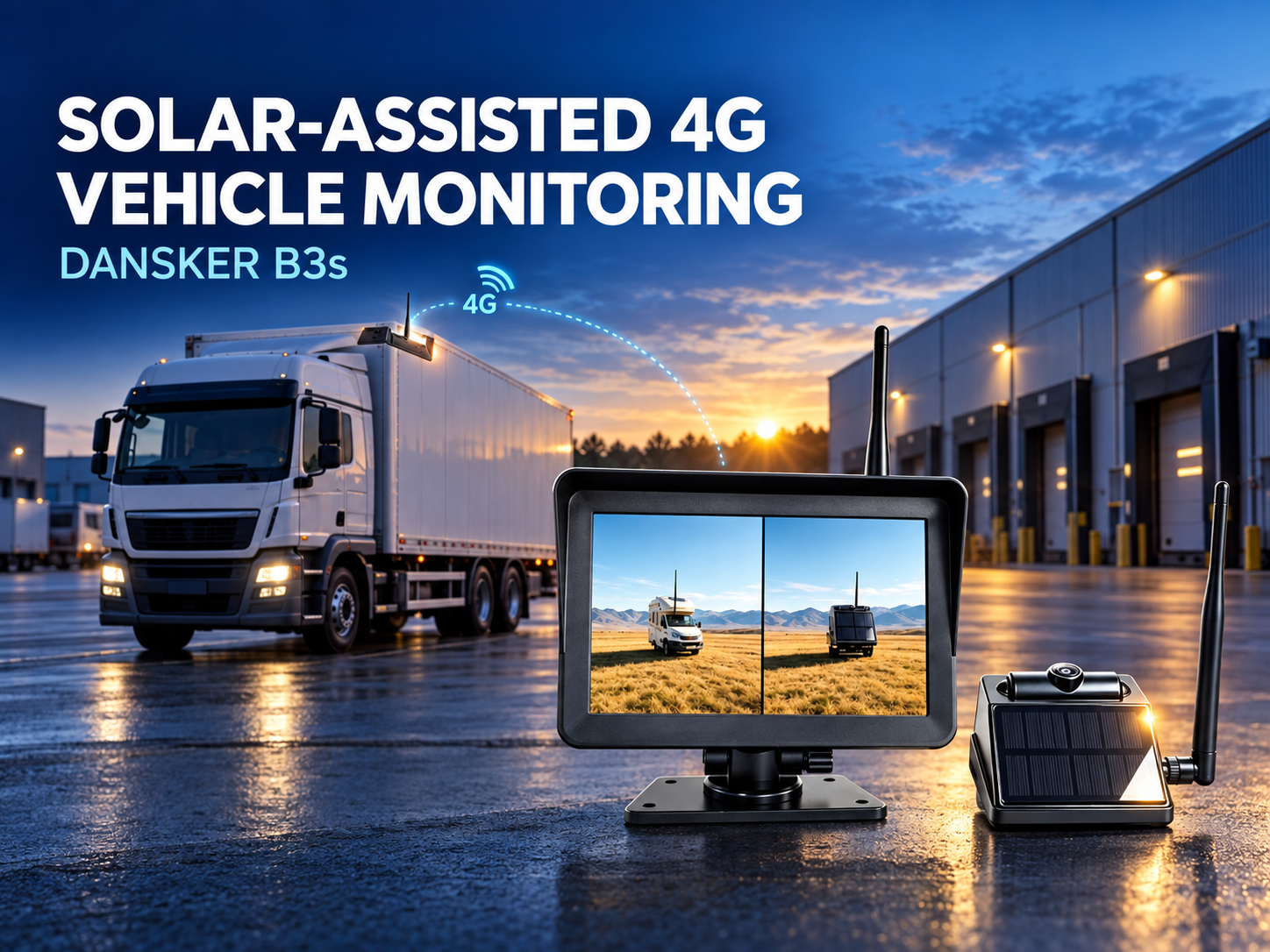 DANSKER B3s solar-assisted 4G commercial vehicle monitoring system