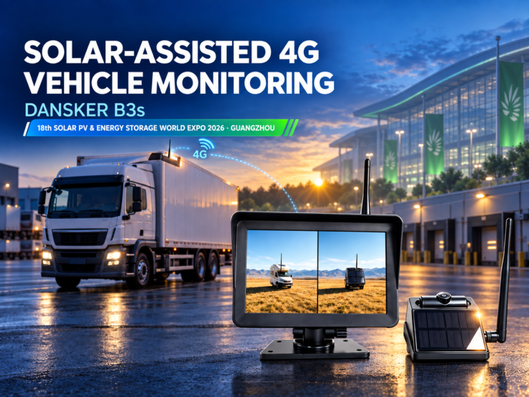 DANSKER B3s solar-assisted 4G commercial vehicle monitoring system at Solar PV and Energy Storage World Expo 2026 Guangzhou